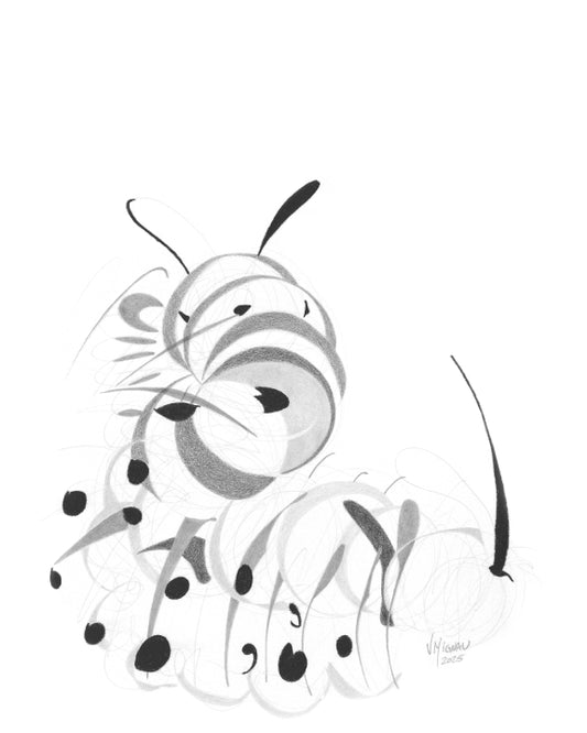 Édition limitée - Chenille noir et blanc